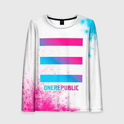 Женский лонгслив OneRepublic neon gradient style