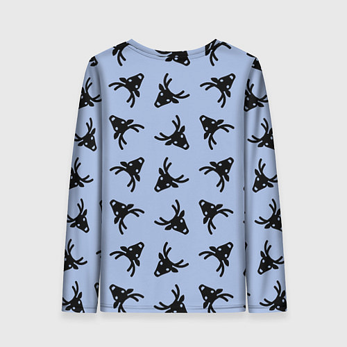 Женский лонгслив Эстетика Новогодние олени / 3D-принт – фото 2