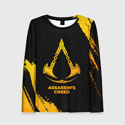 Лонгслив женский Assassins Creed - gold gradient, цвет: 3D-принт