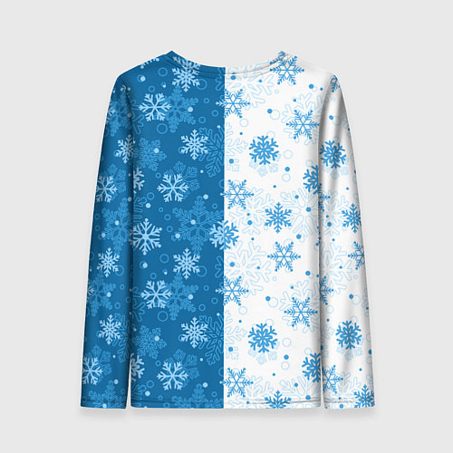 Женский лонгслив Красивые снежинки / 3D-принт – фото 2