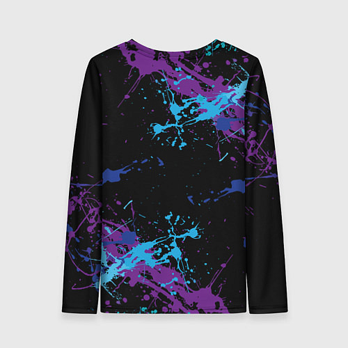 Женский лонгслив Лучший финансист - брызги красок / 3D-принт – фото 2