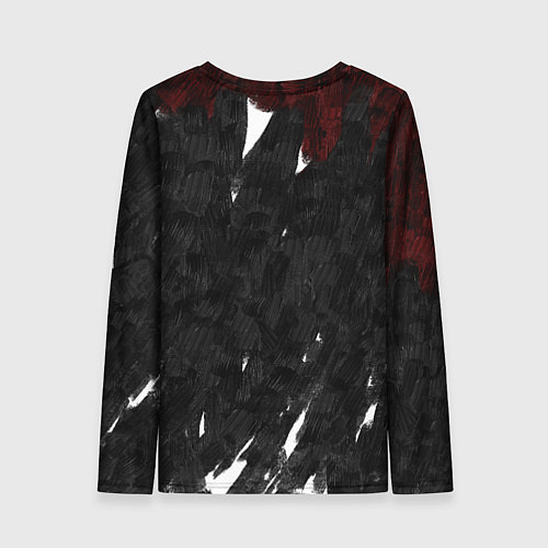 Женский лонгслив Черный кролик ом ном ном / 3D-принт – фото 2