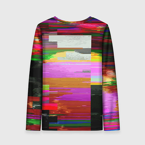 Женский лонгслив Череп кролика - glitch / 3D-принт – фото 2