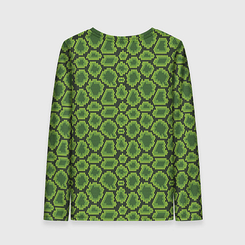 Женский лонгслив Милитари кожа крокодила / 3D-принт – фото 2