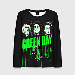 Лонгслив женский Green day paint, цвет: 3D-принт