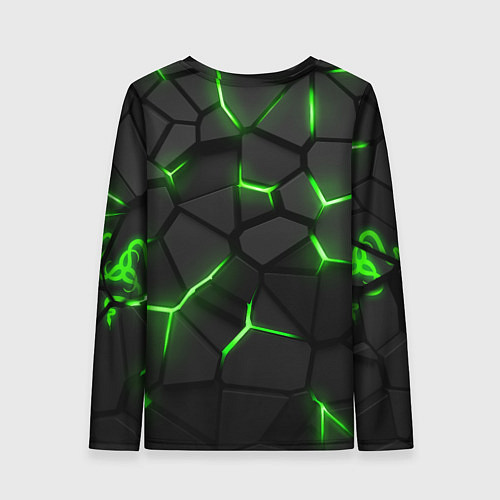 Женский лонгслив Razer green neon / 3D-принт – фото 2
