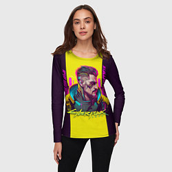 Лонгслив женский Киберпанк 2077 Арт, цвет: 3D-принт — фото 2