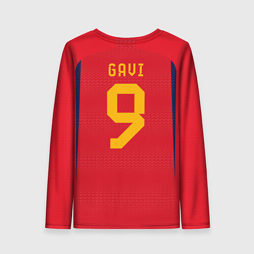 Женский лонгслив Гави ЧМ 2022 сборная Испании / 3D-принт – фото 2