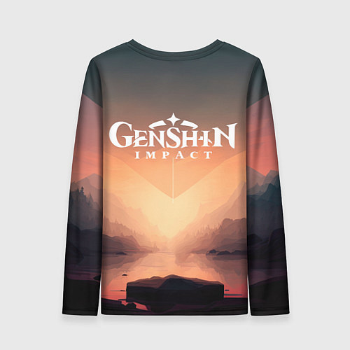 Женский лонгслив Genshin Impact, Dragon / 3D-принт – фото 2