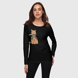 Лонгслив женский Yakuza cat, цвет: 3D-принт — фото 2