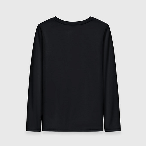 Женский лонгслив Илон Маск, портрет на черном фоне / 3D-принт – фото 2