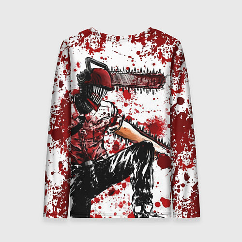 Женский лонгслив Человек бензопила арт / 3D-принт – фото 2