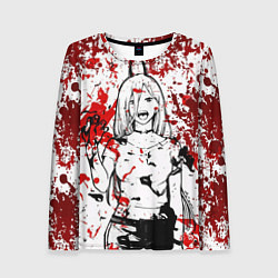 Лонгслив женский Пауэр Демон Человек бензопила, цвет: 3D-принт