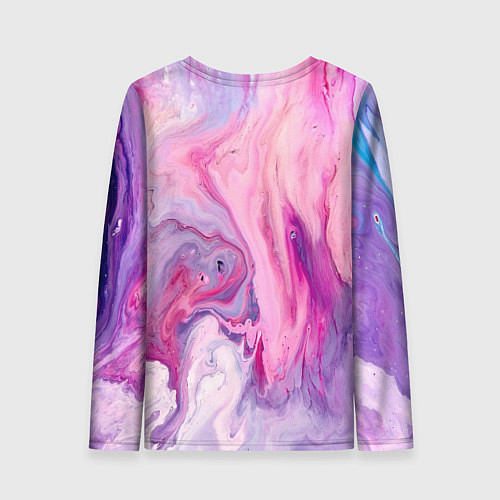 Женский лонгслив Разлитая смешанная краска / 3D-принт – фото 2