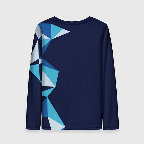 Женский лонгслив Голова синей лисы / 3D-принт – фото 2