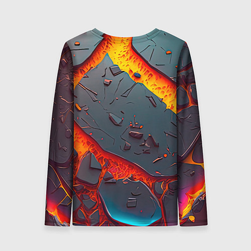 Женский лонгслив Мультяшная лава / 3D-принт – фото 2