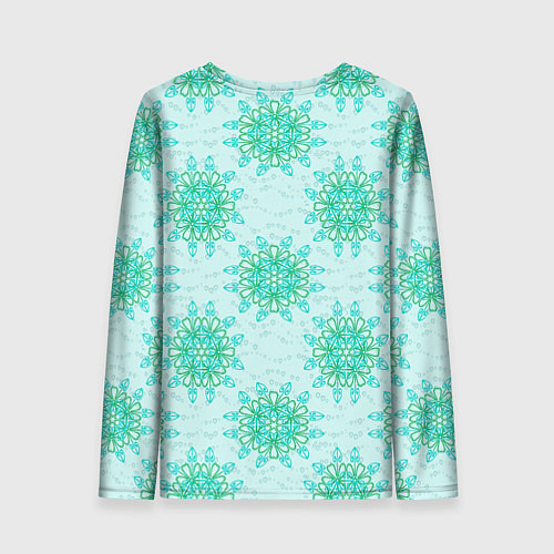 Женский лонгслив Цветок и завитушка / 3D-принт – фото 2