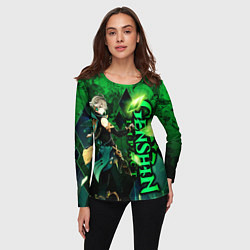 Лонгслив женский Аль-Хайтам - genshin impact, цвет: 3D-принт — фото 2