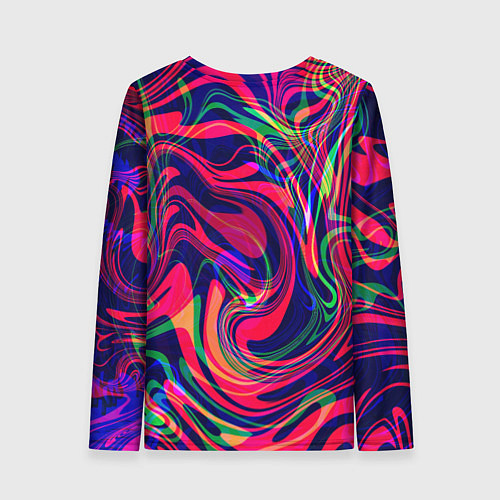 Женский лонгслив Яркие волны / 3D-принт – фото 2