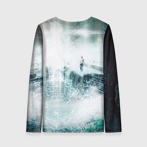 Женский лонгслив Абстрактное свечение из будущего / 3D-принт – фото 2