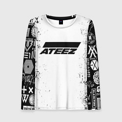 Женский лонгслив Ateez black and white