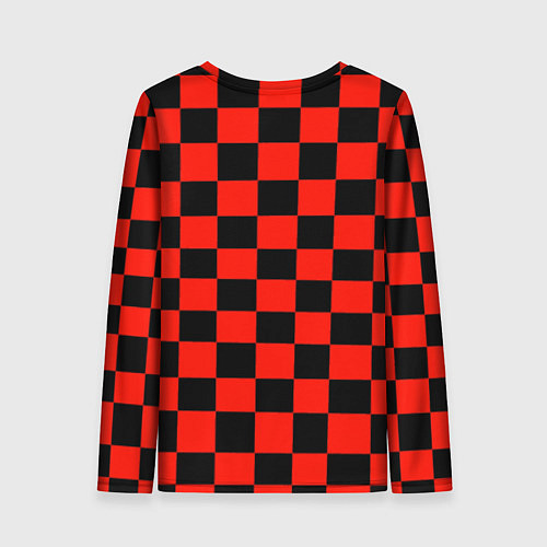 Женский лонгслив Красный квадрат / 3D-принт – фото 2