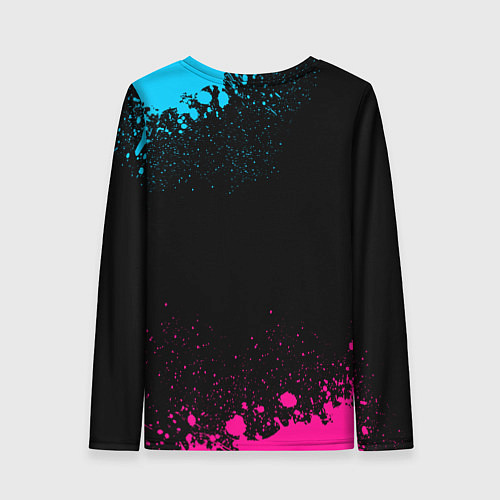 Женский лонгслив Пилот за работой - неоновый градиент / 3D-принт – фото 2