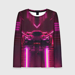 Женский лонгслив Неоновый спорткар