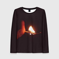 Женский лонгслив Выгорание спички