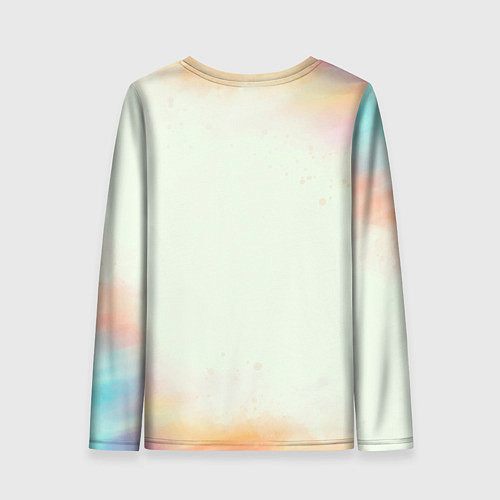 Женский лонгслив Девушка среди пионов / 3D-принт – фото 2