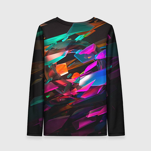 Женский лонгслив Множество цветного металла / 3D-принт – фото 2