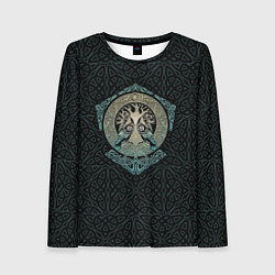 Лонгслив женский Древо и вороны, цвет: 3D-принт