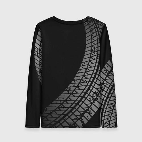 Женский лонгслив Nissan tire tracks / 3D-принт – фото 2