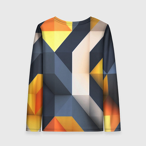 Женский лонгслив Полосы геометрия узор / 3D-принт – фото 2