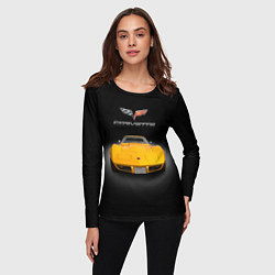 Лонгслив женский Американский маслкар Chevrolet Corvette Stingray, цвет: 3D-принт — фото 2