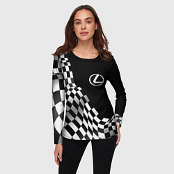 Лонгслив женский Lexus racing flag, цвет: 3D-принт — фото 2