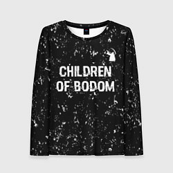 Женский лонгслив Children of Bodom glitch на темном фоне: символ св