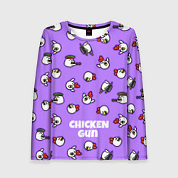 Женский лонгслив Chicken Gun - паттерн