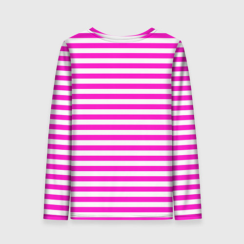 Женский лонгслив Ярко-розовые полосы / 3D-принт – фото 2