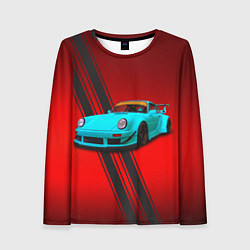 Лонгслив женский Немецкий спортивный автомобиль Porsche 911, цвет: 3D-принт