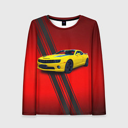 Лонгслив женский Спортивный американский автомобиль Chevrolet Camar, цвет: 3D-принт