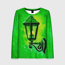Лонгслив женский Уличный зелёный фонарь, цвет: 3D-принт