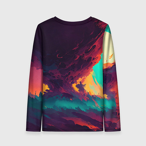Женский лонгслив Сюрреалистическая композиция / 3D-принт – фото 2