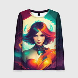 Лонгслив женский Сюрреалистическая композиция, цвет: 3D-принт