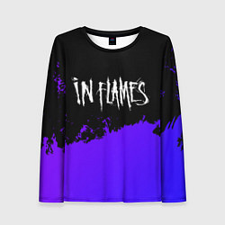 Женский лонгслив In Flames purple grunge