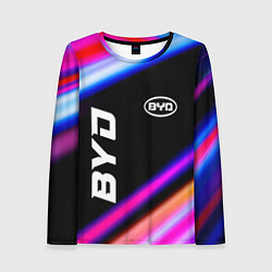 Лонгслив женский BYD speed lights, цвет: 3D-принт