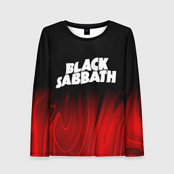 Женский лонгслив Black Sabbath red plasma