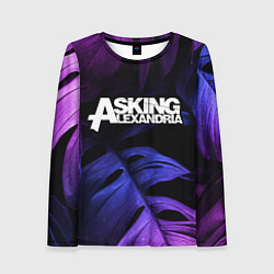 Женский лонгслив Asking Alexandria neon monstera