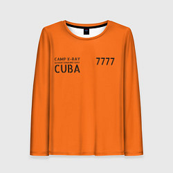 Лонгслив женский Тюремная форма США в Гуантаномо на Кубе, цвет: 3D-принт