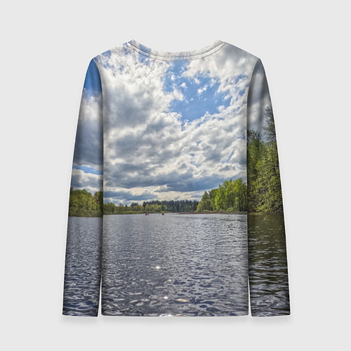 Женский лонгслив Сплав на байдарке / 3D-принт – фото 2